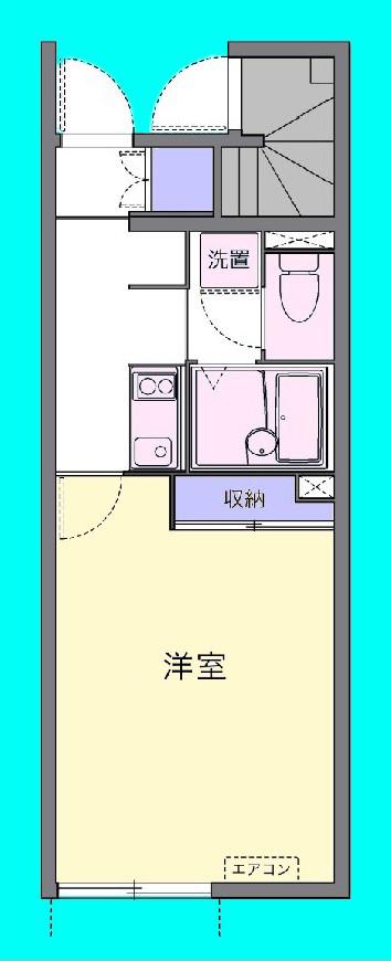 JR関西本線 弥富駅 徒歩15分 2階建 築17年(1K/1階)の間取り写真