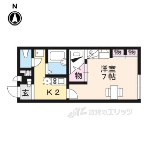 レオパレス冨田Ⅳ(1K/1階)の間取り写真