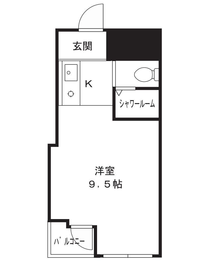 ストークビル横浜(ワンルーム/3階)の間取り写真