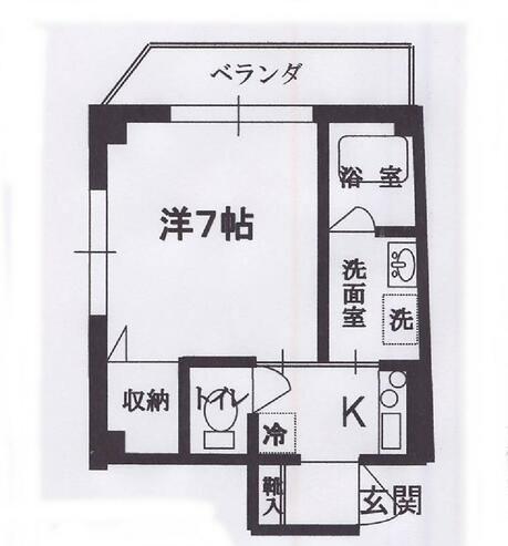 NERIKITAビル(1K/3階)の間取り写真