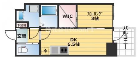 セレニテ堺筋本町リアン(1DK/9階)の間取り写真