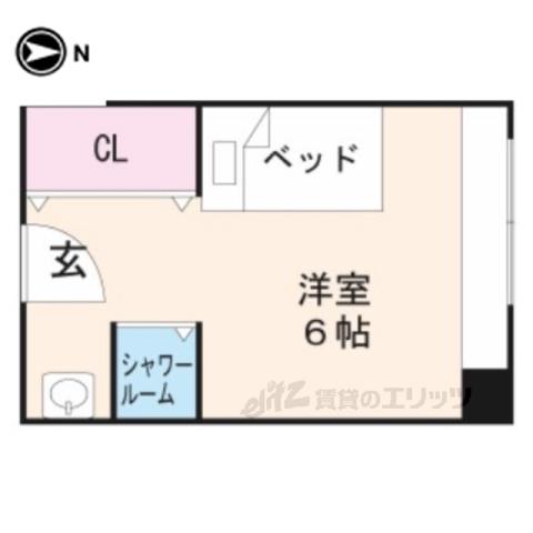 くずは寮(ワンルーム/2階)の間取り写真