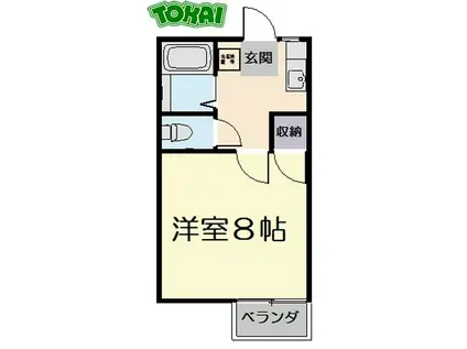 M・HOUSE(1K/1階)の間取り写真
