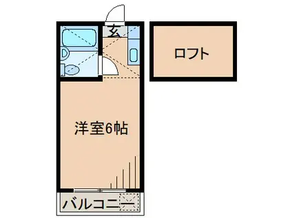 ヴィラ元住吉(ワンルーム/2階)の間取り写真