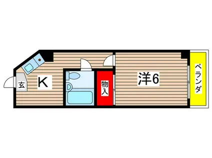 錦ビル(1K/4階)の間取り写真