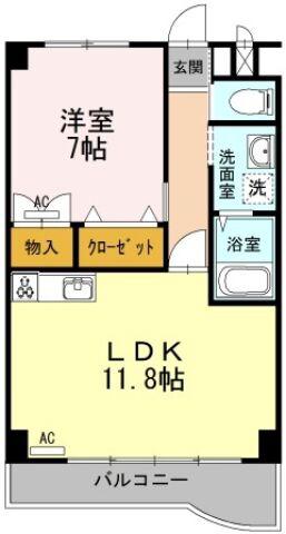 プレタ21(1LDK/3階)の間取り写真