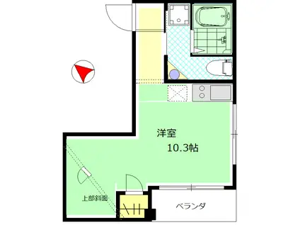 イズミヤBLDG(ワンルーム/4階)の間取り写真