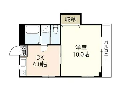 第3グレーストミ21(1DK/3階)の間取り写真