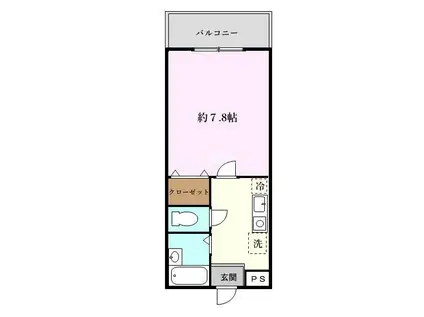 シェルフォード(1K/2階)の間取り写真