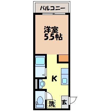 WALEA LIKO(1K/3階)の間取り写真