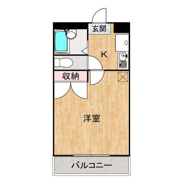 サンルーチェHARA(1K/2階)の間取り写真