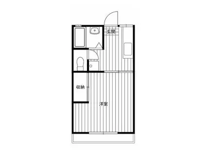 第一ジイスクハイツ(1K/2階)の間取り写真