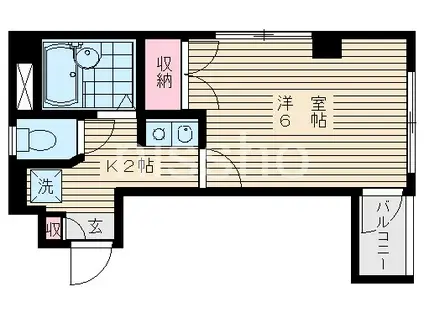 MSビル(1K/3階)の間取り写真