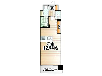 レジェンド高見(ワンルーム/5階)の間取り写真