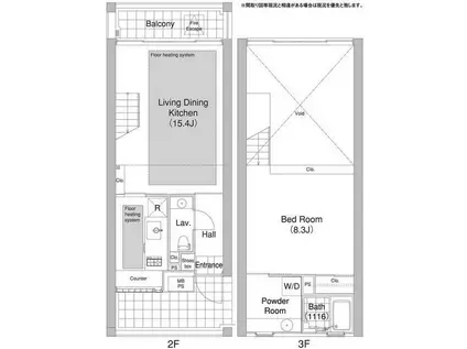 エルスタンザ代官山(1LDK/2階)の間取り写真
