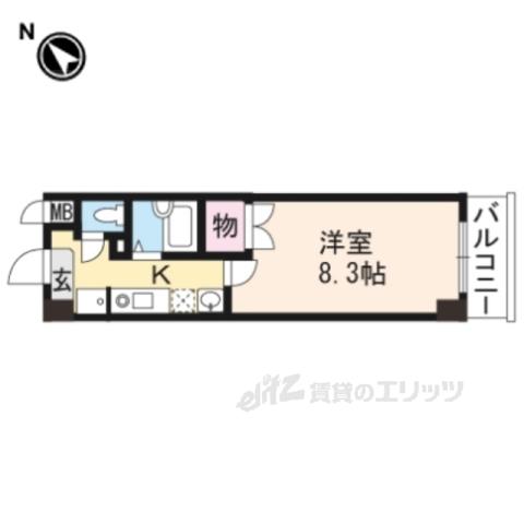 アートプラザ野路(1K/3階)の間取り写真