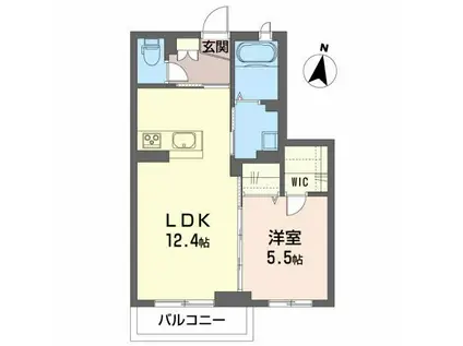 ベレオST(1LDK/3階)の間取り写真