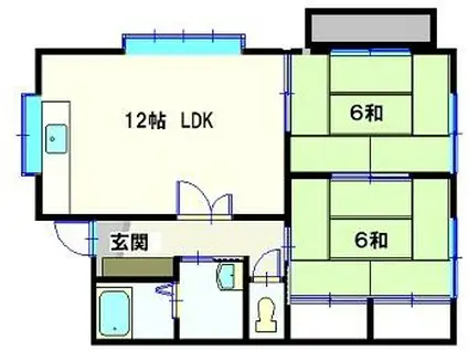 ニューライフIII(2LDK/2階)の間取り写真