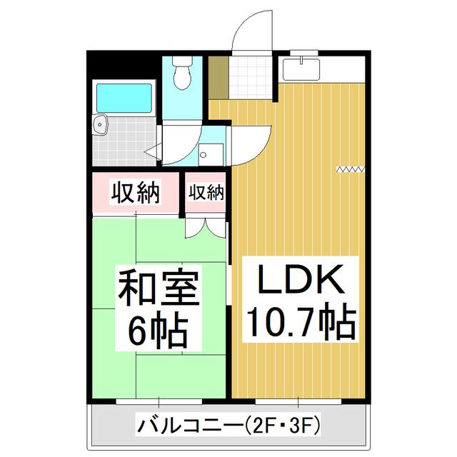 タカギマンションNO5(1LDK/3階)の間取り写真
