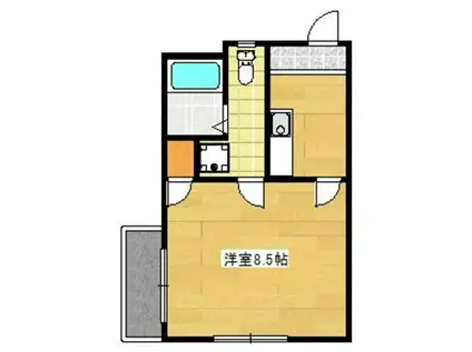 IT大橋南(1K/2階)の間取り写真