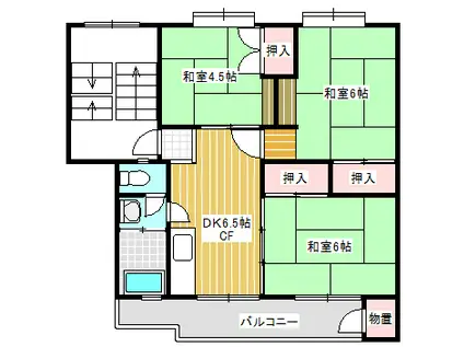 若木マンション(3DK/5階)の間取り写真