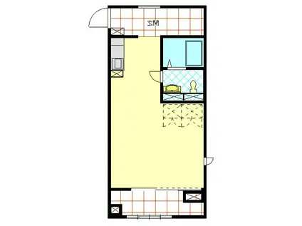 ステージア(ワンルーム/1階)の間取り写真