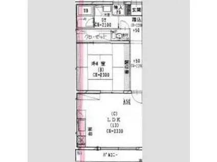 フォレスト127(1LDK/4階)の間取り写真