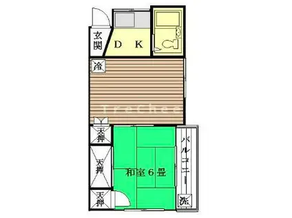 江古田アーバンライフ(1DK/2階)の間取り写真