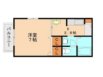 MYハイツA(1K/1階)の間取り写真