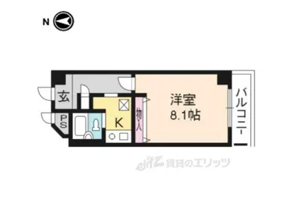 プルミエール生島(1K/4階)の間取り写真