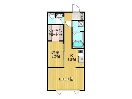 GRAN(1LDK/1階)の間取り写真