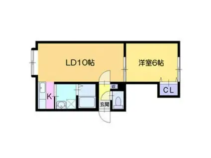 ベルツリーIII(1LDK/3階)の間取り写真