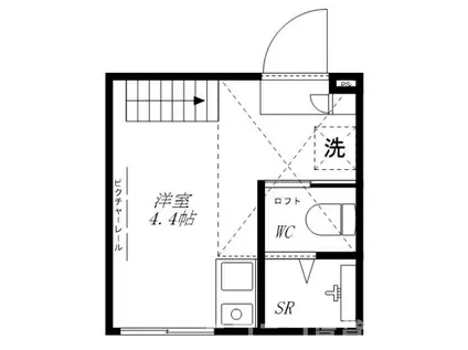 ハーモニーテラス南小岩III(ワンルーム/2階)の間取り写真