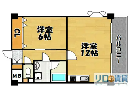 グランディア陽だまりの街(1LDK/4階)の間取り写真