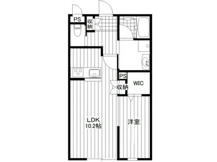 NEST MASUMI(1LDK/2階)の間取り写真