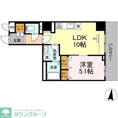 GRAND SOLEIL(1LDK/4階)の間取り写真