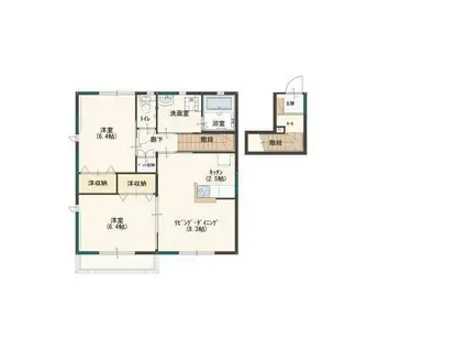 パナヴィレッジ(2LDK/2階)の間取り写真