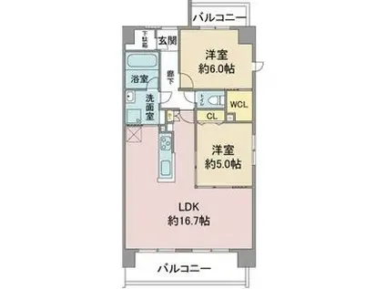 MOTTIIII(2LDK/1階)の間取り写真