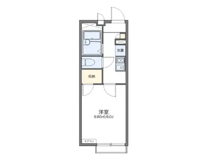 JR相模線 下溝駅 徒歩7分 2階建 築17年(1K/2階)の間取り写真