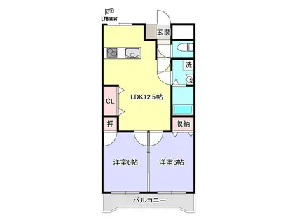 メゾンラフォーレ(2LDK/3階)の間取り写真