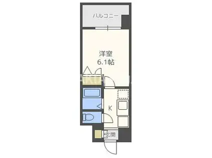 エスリード 京橋ステーションプラザ(1K/2階)の間取り写真
