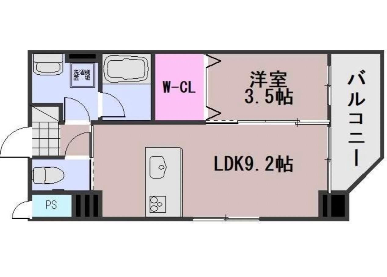 スカイガーデン春日町(1LDK/2階)の間取り写真