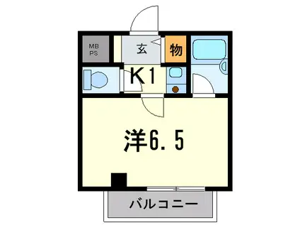 レディーススペアライフ(1K/3階)の間取り写真