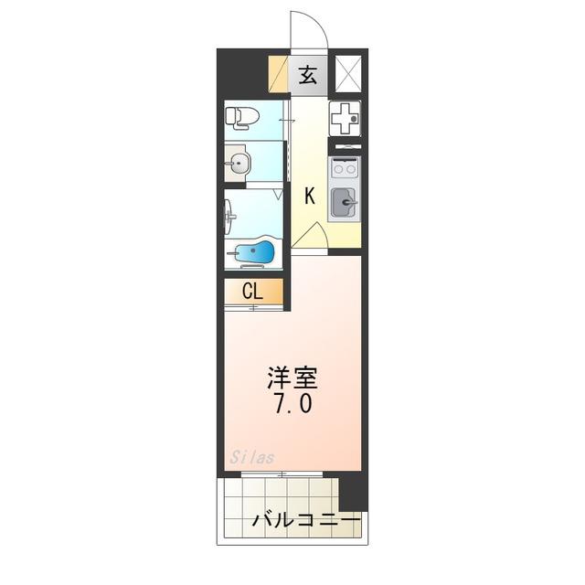 アービングNEO平野駅前(1K/8階)の間取り写真