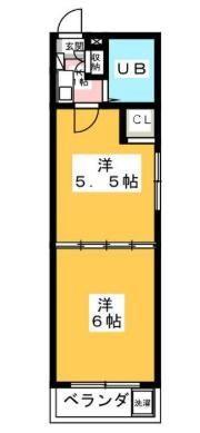 ディスティーノ豊橋(2K/3階)の間取り写真