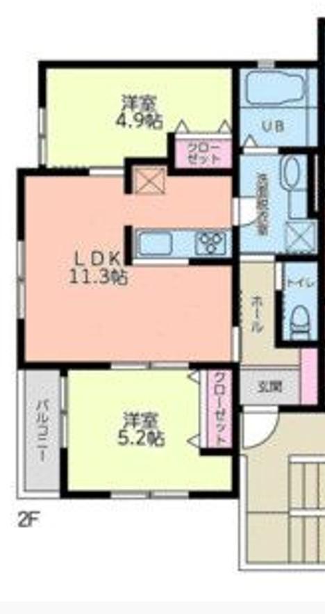 ピース妙蓮寺III(2LDK/2階)の間取り写真