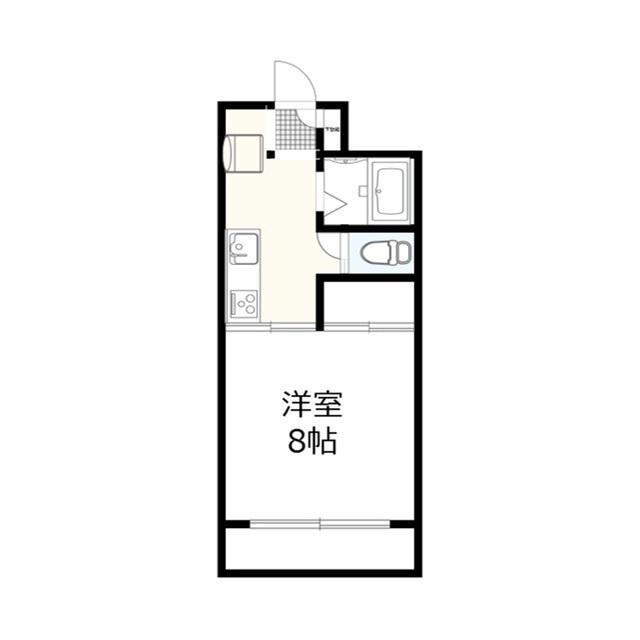 センターヴィレッヂII(1K/2階)の間取り写真
