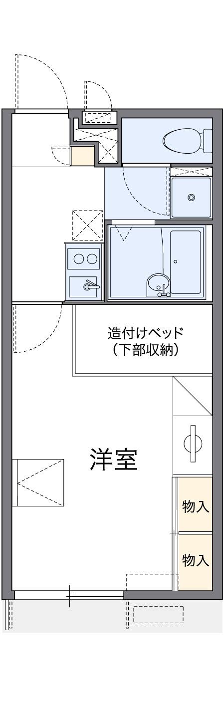 レオパレス歩(1K/2階)の間取り写真