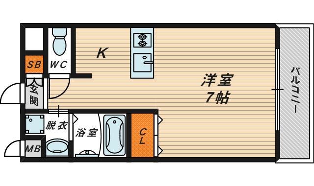 プレサンス大阪城公園 ファーストシート(1K/9階)の間取り写真