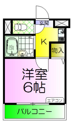 トゥリオーニ堺(1K/5階)の間取り写真